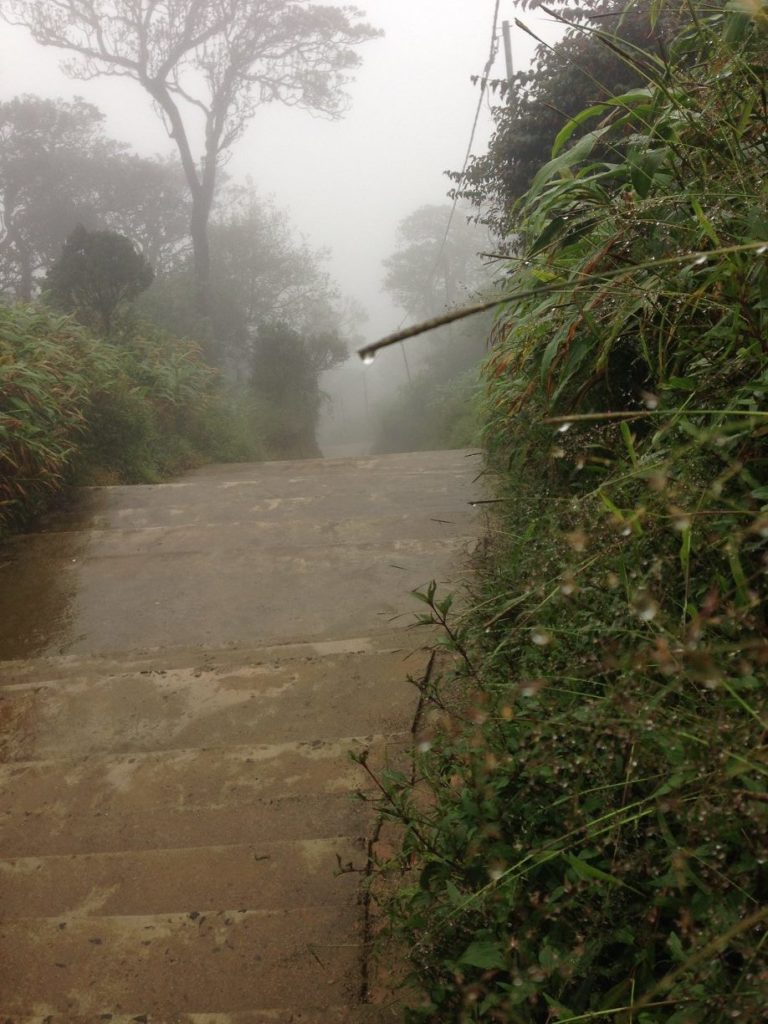 Lone Hiker Adams Peak Sri Lanka